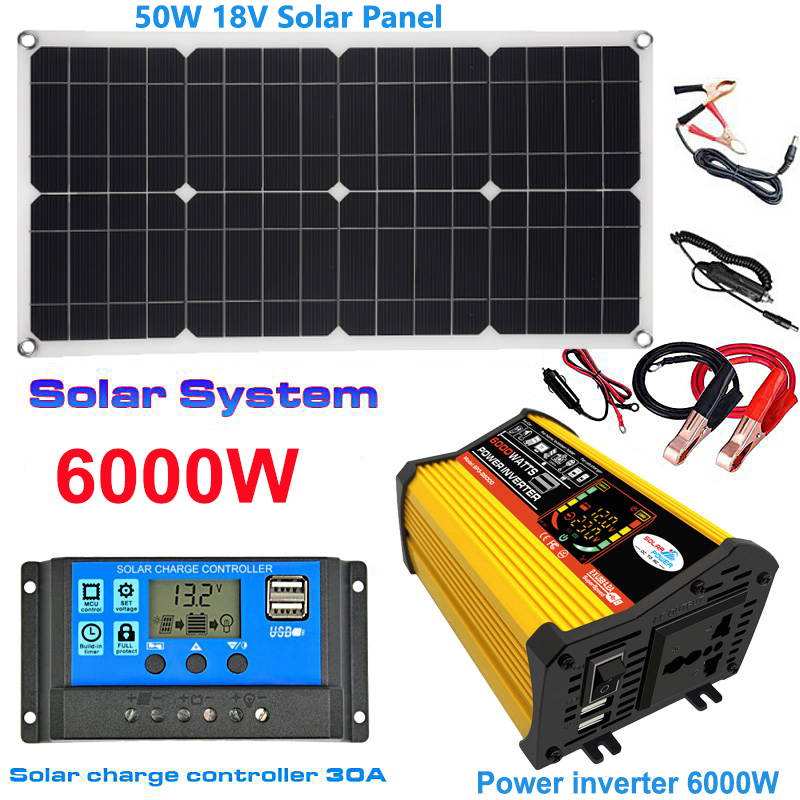 Renewable Energy Kit - Sistema de paneles solares de 110V/220V,