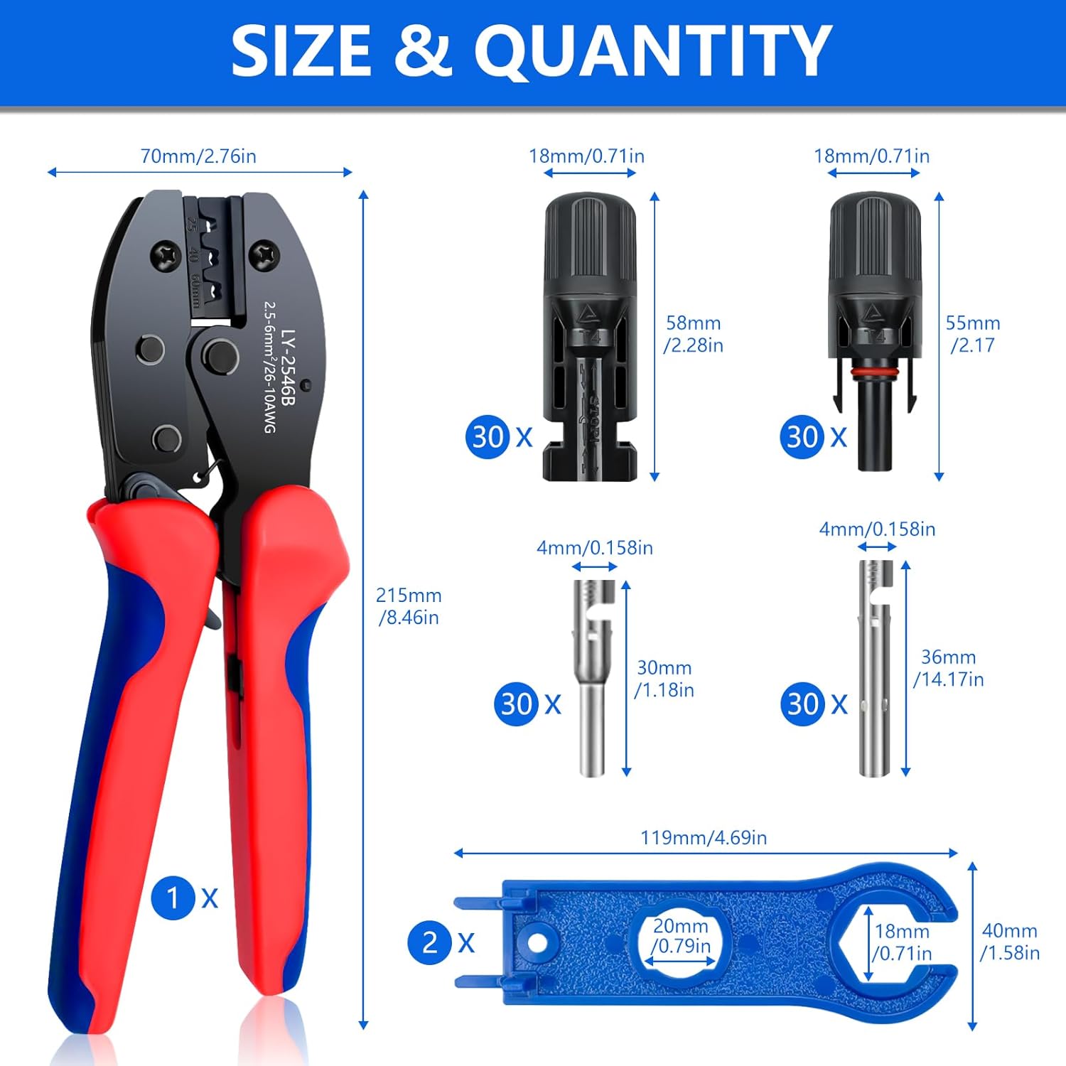 Renewable Energy Kit - Kit de conector de Panel Solar,