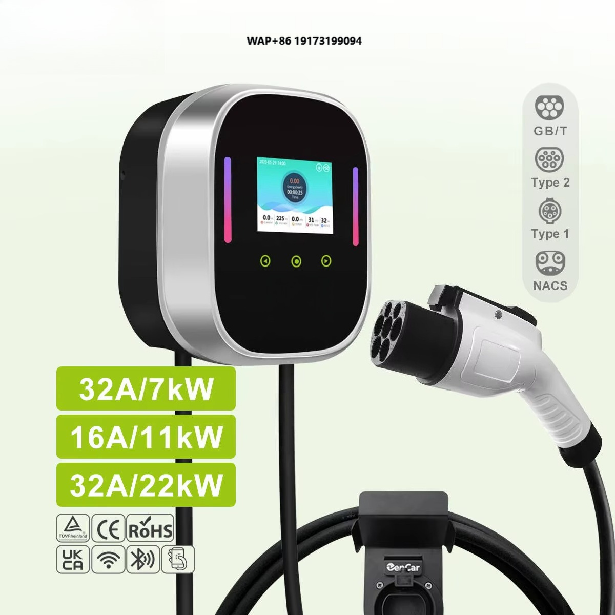 Ev Charger Wallbox - Cargador Inteligente para Vehículos Eléctricos, Wallbox