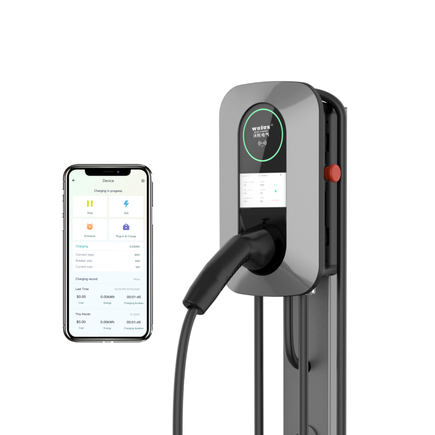 Estación de Carga Doméstica de - Ev Charger Wallbox reseña y precio